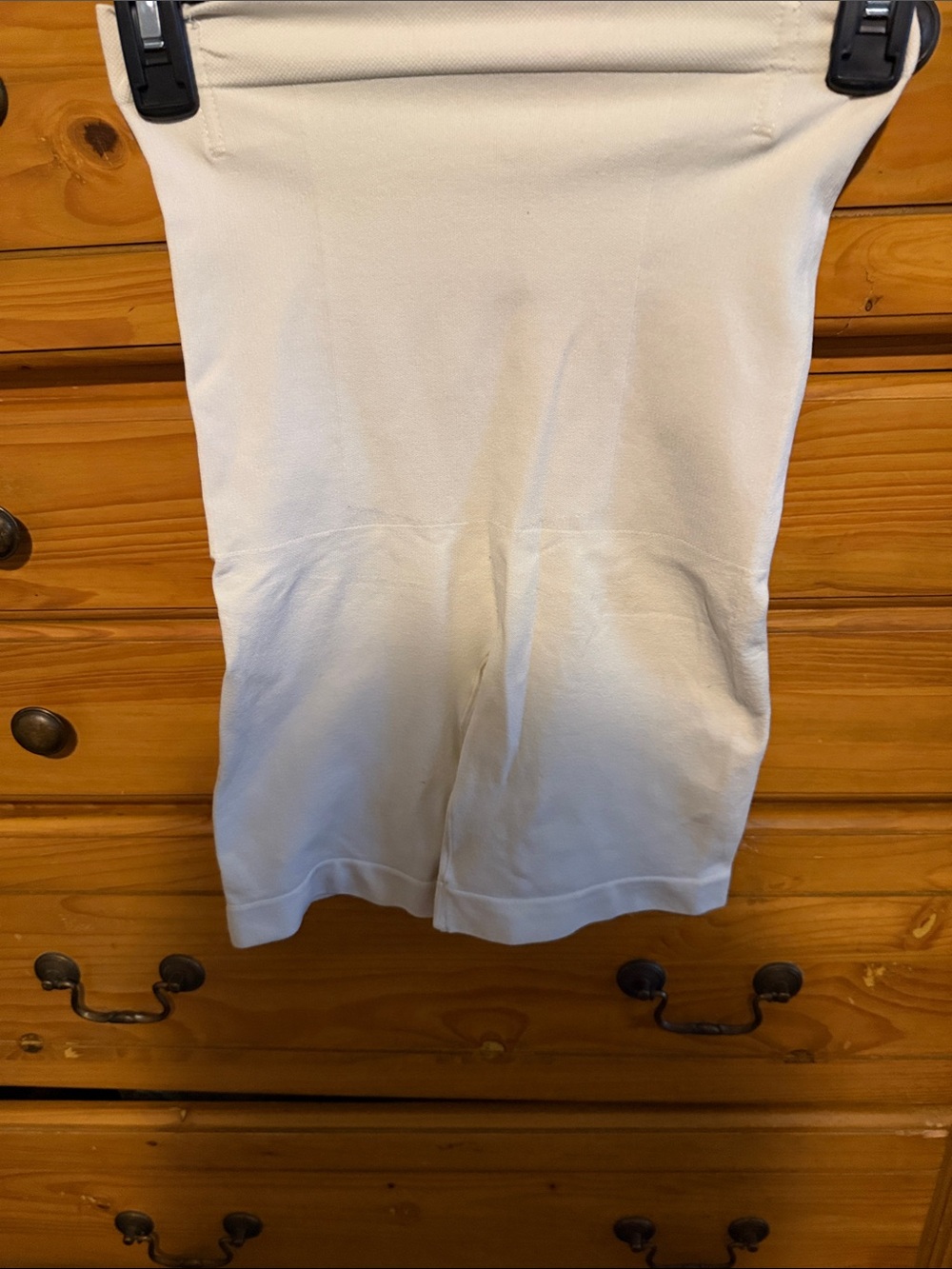 American Eagle Outfitters Cream High-Waist Shapewear Shorts
